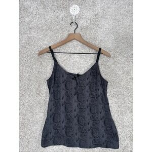 Paige Snakeskin Lightweight Women's Cami With Leather Knot Straps -‎ Small